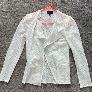 VICI white crochet blazer